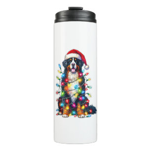 Bouteilles Isothermes Chien de montagne bernois x lumières de Noël