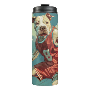 Bouteilles Isothermes Chien du Staffordshire américain jouant au basket-