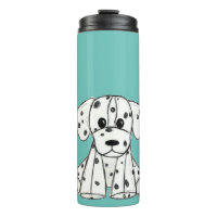 Chien en dalmate dessin simple noir