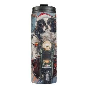 Bouteilles Isothermes Chien Japonais Chin à moto Noël