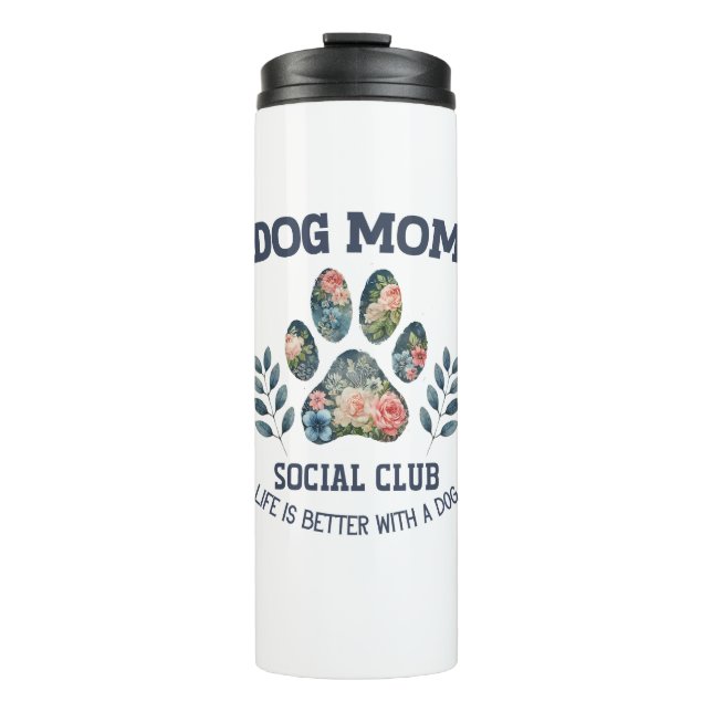 Bouteilles Isothermes Chien Maman Paw Floral (Devant)