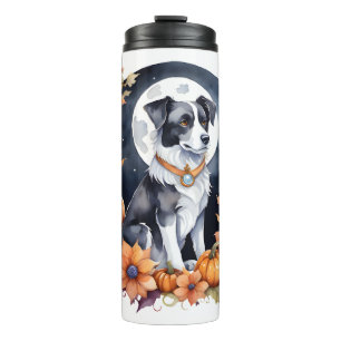 Bouteilles Isothermes Chien mignon Halloween Floral Moon Canine Lover