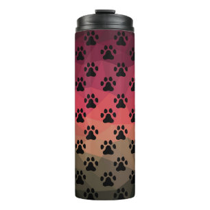 Bouteilles Isothermes Chien patte, empreinte animale, pied de chat