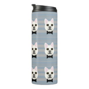 Bouteilles Isothermes Chien-taureau français blanc, Grandes