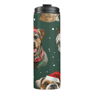 Bouteilles Isothermes Chiens de Noël Colorés – Cadeau de Fête Amusant po