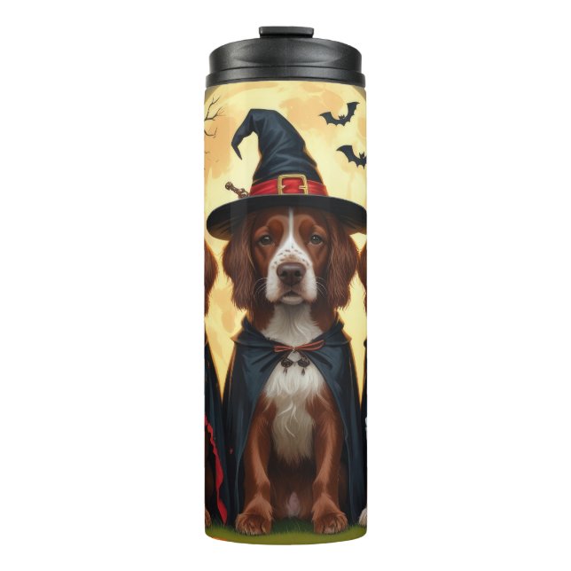 Bouteilles Isothermes Chiens rouges irlandais Citrouille Halloween Funny (Devant)