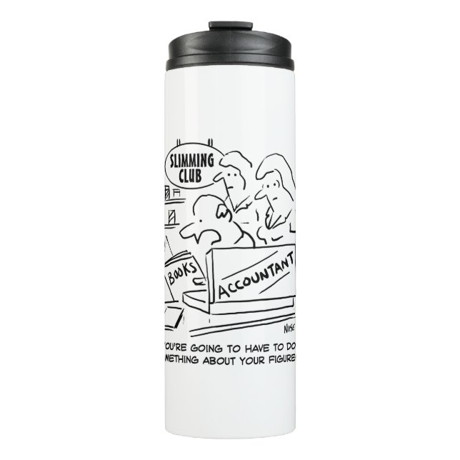 Bouteilles Isothermes Chiffres amusants du comptable pour le club amaigr (Devant)