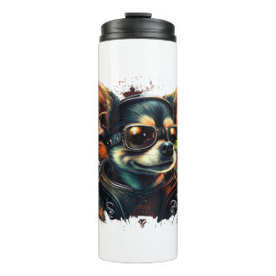 Bouteilles Isothermes Chihuahua Biker Motorcyle Riding Chien Papa