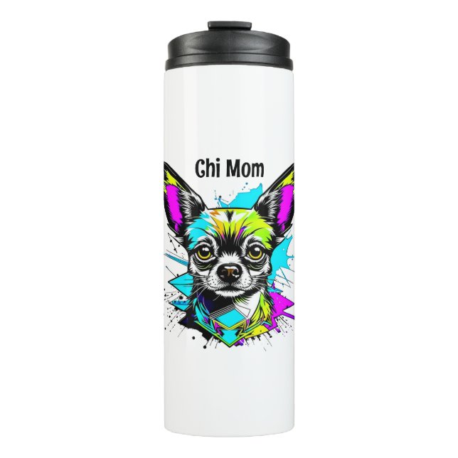 Bouteilles Isothermes Chihuahua style Cyberpunk Art Chi Mom (Devant)