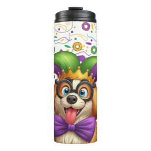 Bouteilles Isothermes Chiot mignon en chapeau de bouffon pour Mardi Gras