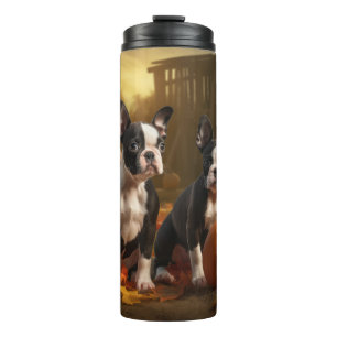 Bouteilles Isothermes Chiots Boston Terrier Délice d'Automne Citrouille