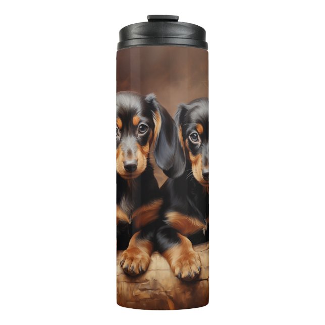 Bouteilles Isothermes Chiots de Dachshund (Devant)