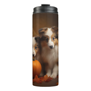 Bouteilles Isothermes Chiots Shetland Sheepdog Délice d'Automne Citrouil