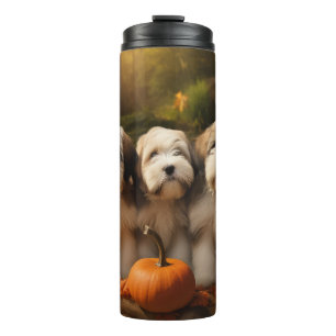 Bouteilles Isothermes Chiots Terrier Tibétain Délice d'Automne Citrouill