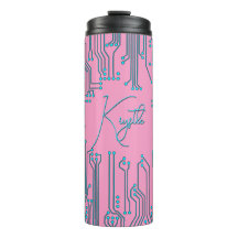 Chip d'ordinateur Nerd noir rose bleu nom du texte