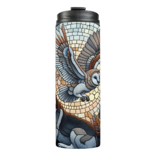 Bouteilles Isothermes Chouette et loup Mosaïque Nature Ai Art