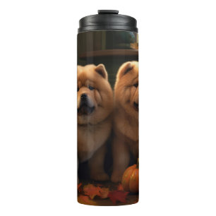 Bouteilles Isothermes Chow Chow Chiot Automne Citrouille de plaisir