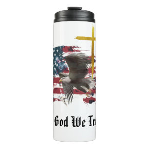 Bouteilles Isothermes *~* Christian Patriotic Eagle Drapeau Gold Cross A