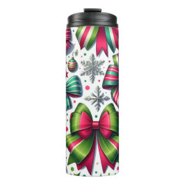 Bouteilles Isothermes Christmas Bows Tumbler – Festive Gift for Women