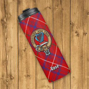 Bouteilles Isothermes Cimier Rose de clan sur Tartan