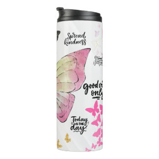 Bouteilles Isothermes Citation d'affirmation positive Papillons Floral