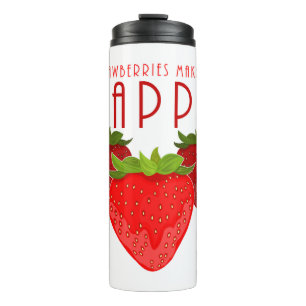 Bouteilles Isothermes Citation Mignonne sur les Fraises Fruit Mignon