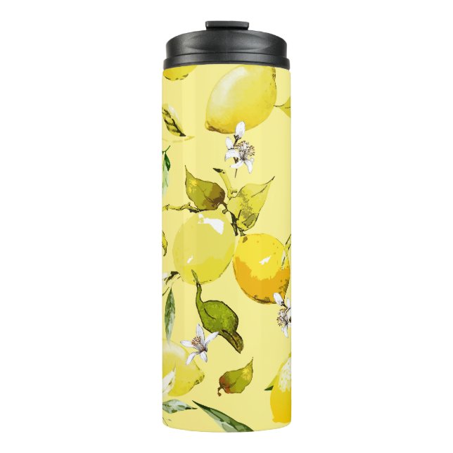 Bouteilles Isothermes citrons aquarelle 15 (Devant)
