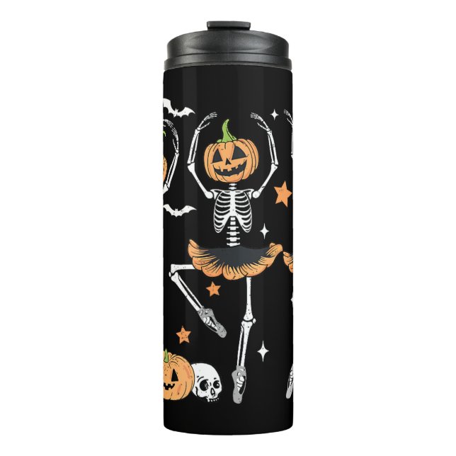 Bouteilles Isothermes Citrouille de ballet Squelette effrayant Halloween (Devant)