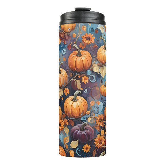 Bouteilles Isothermes Citrouille doux Motif d'automne (Devant)