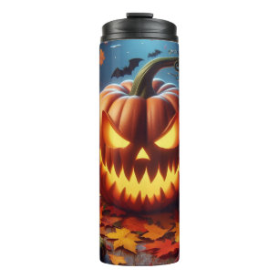 Bouteilles Isothermes citrouille/Halloween/chauve-souris éffrayant