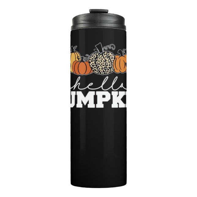 Bouteilles Isothermes Citrouille Leopard Automne Femmes Mignonne Automne (Devant)