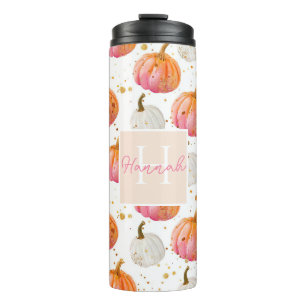 Bouteilles Isothermes Citrouille personnalisé Motif thermique Tumbler