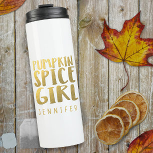 Bouteilles Isothermes Citrouille Spice Girl Nom personnalisé Paruline th