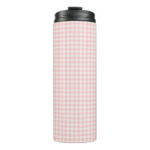 Clair rose En vichy Motif Tumbler thermique