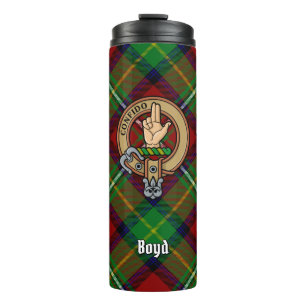 Bouteilles Isothermes Clan Boyd Crest sur Tartan