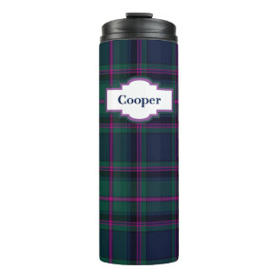 Bouteilles Isothermes Clan Cooper Plaid Tumbler Thermique Personnalisé