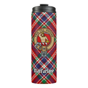 Bouteilles Isothermes Clan MacFarlane Crest sur Tartan