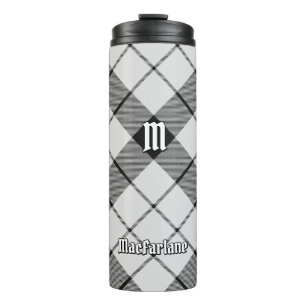 Bouteilles Isothermes Clan MacFarlane Tartan noir et blanc