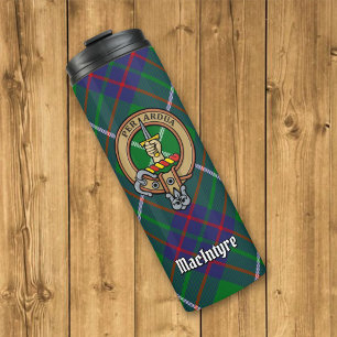 Bouteilles Isothermes Clan MacIntyre Crest sur Tartan