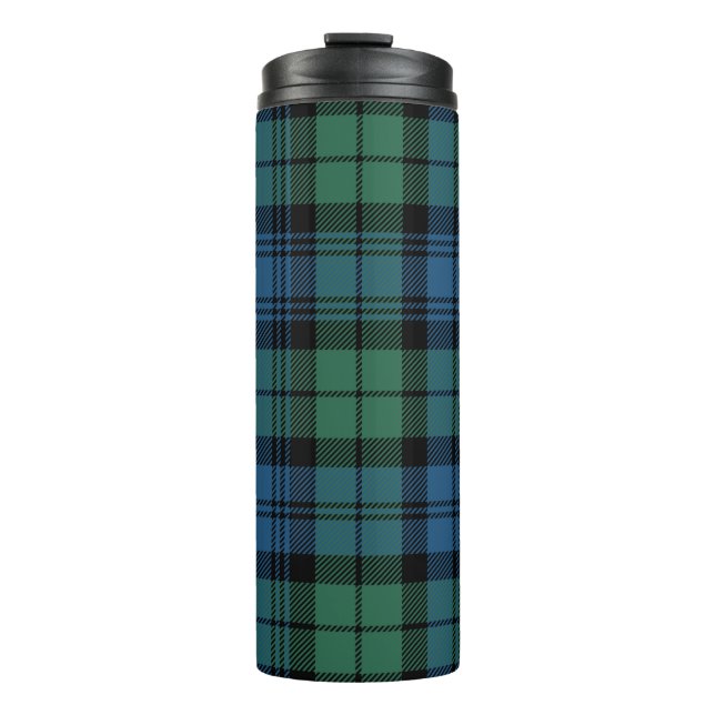 Bouteilles Isothermes Clan Plaid Campbell Green Blue Check Tartan (Devant)
