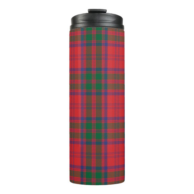 Bouteilles Isothermes Clan Plaid Grant Tartan bleu vert rouge chèque (Devant)