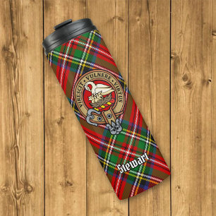 Bouteilles Isothermes Clan Stewart Crest sur Royal Tartan