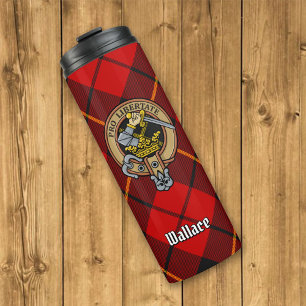 Bouteilles Isothermes Clan Wallace Crest sur Tartan