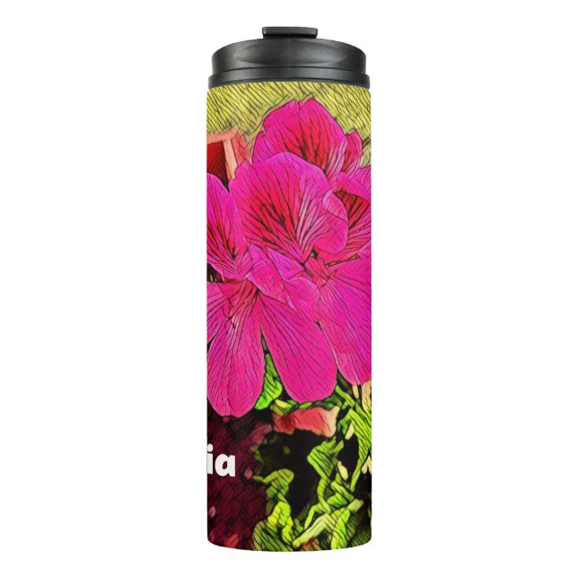 Bouteilles Isothermes classic rustic retro blooming flower (Devant)