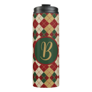 Bouteilles Isothermes Classique, motif argyle Noël/hiver