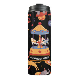 Bouteilles Isothermes Clown Motif de cirque d'anniversaire du Carnaval n