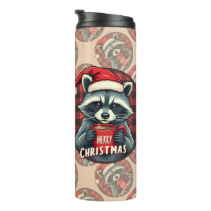 Bouteilles Isothermes Cocoa Cheer de Raton laveur de Noël