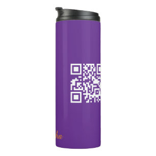 Bouteilles Isothermes Code qr personnalisé Elegant Tumbler Business Logo