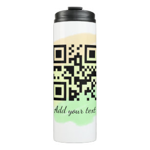 Bouteilles Isothermes code QR personnalisé simple ajoutez votre nom text