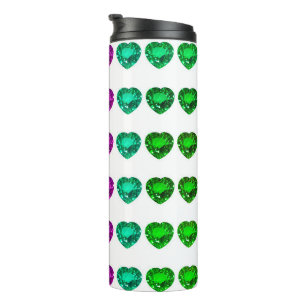 Bouteilles Isothermes Coeur coloré Motif Pierres cardiaques